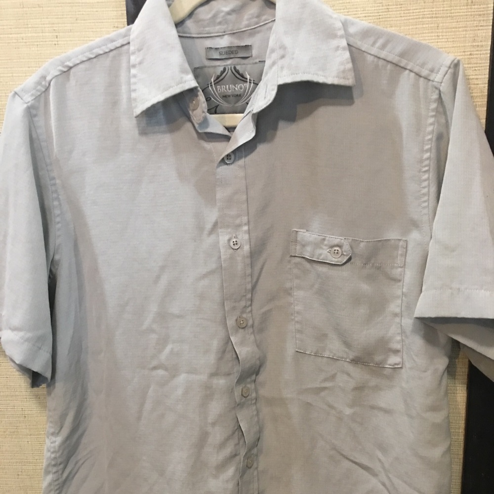 Bruno Sueded Short Sleeve Dress Shirt